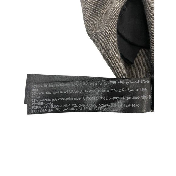 Massimo Dutti Womens Mini Dress M Medium wool linen Grey Black 6673/673 NWT - Picture 6 of 13